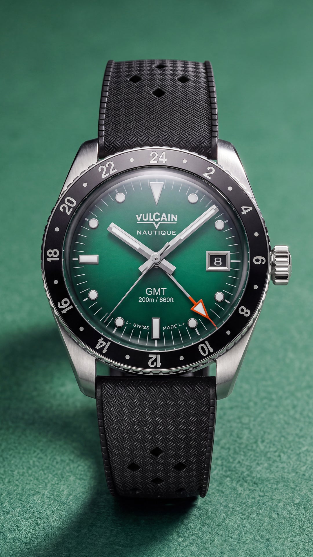 Vulcain Nautique Skindiver GMT Green Limited Edition 680174BN7.BAR200
