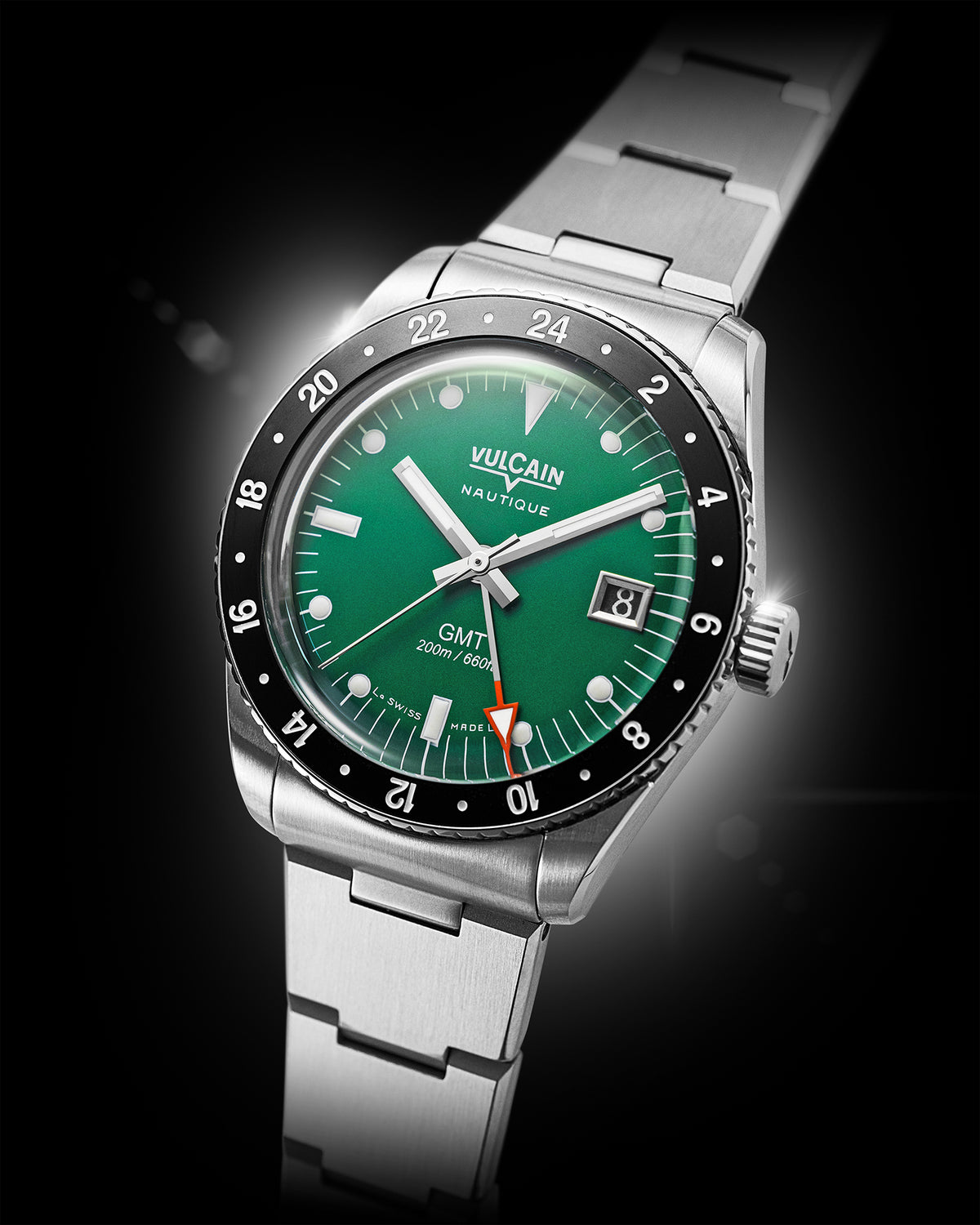 Vulcain Nautique Skindiver GMT Green Limited Edition 680174BN7.BHM286