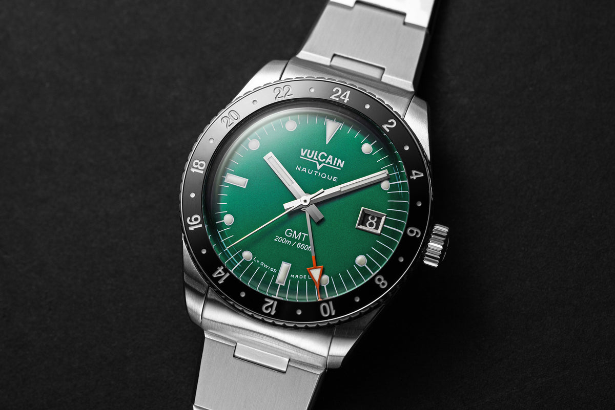 Vulcain Nautique Skindiver GMT Green Limited Edition 680174BN7.BHM286