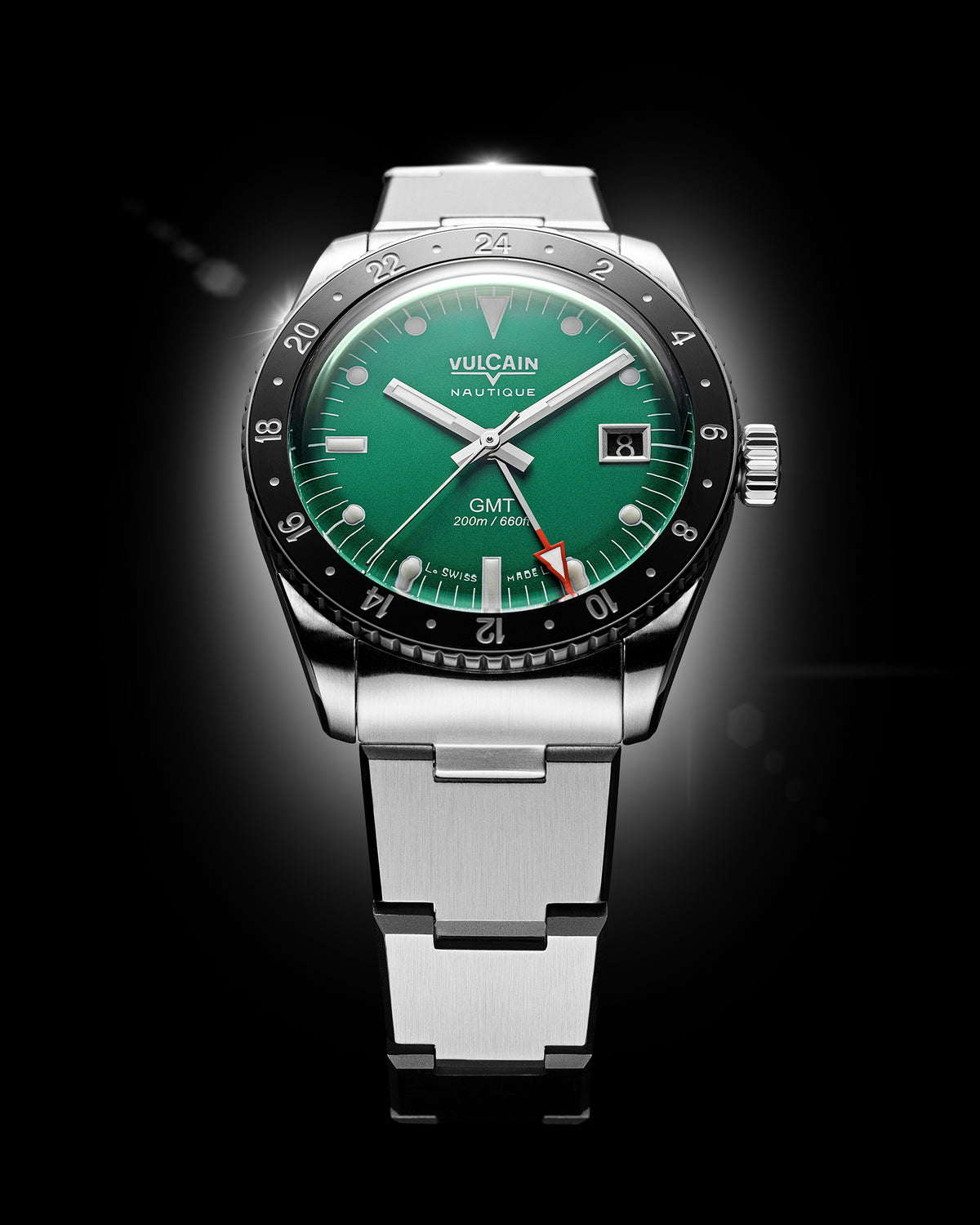 Vulcain Nautique Skindiver GMT Green Limited Edition 680174BN7.BHM286