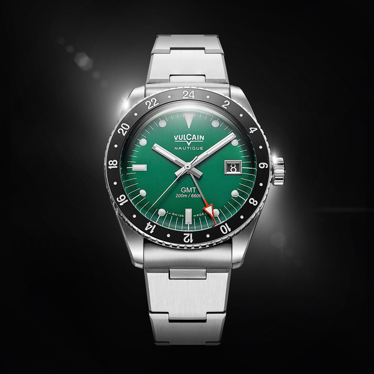 Vulcain Nautique Skindiver GMT Green Limited Edition 680174BN7.BHM286