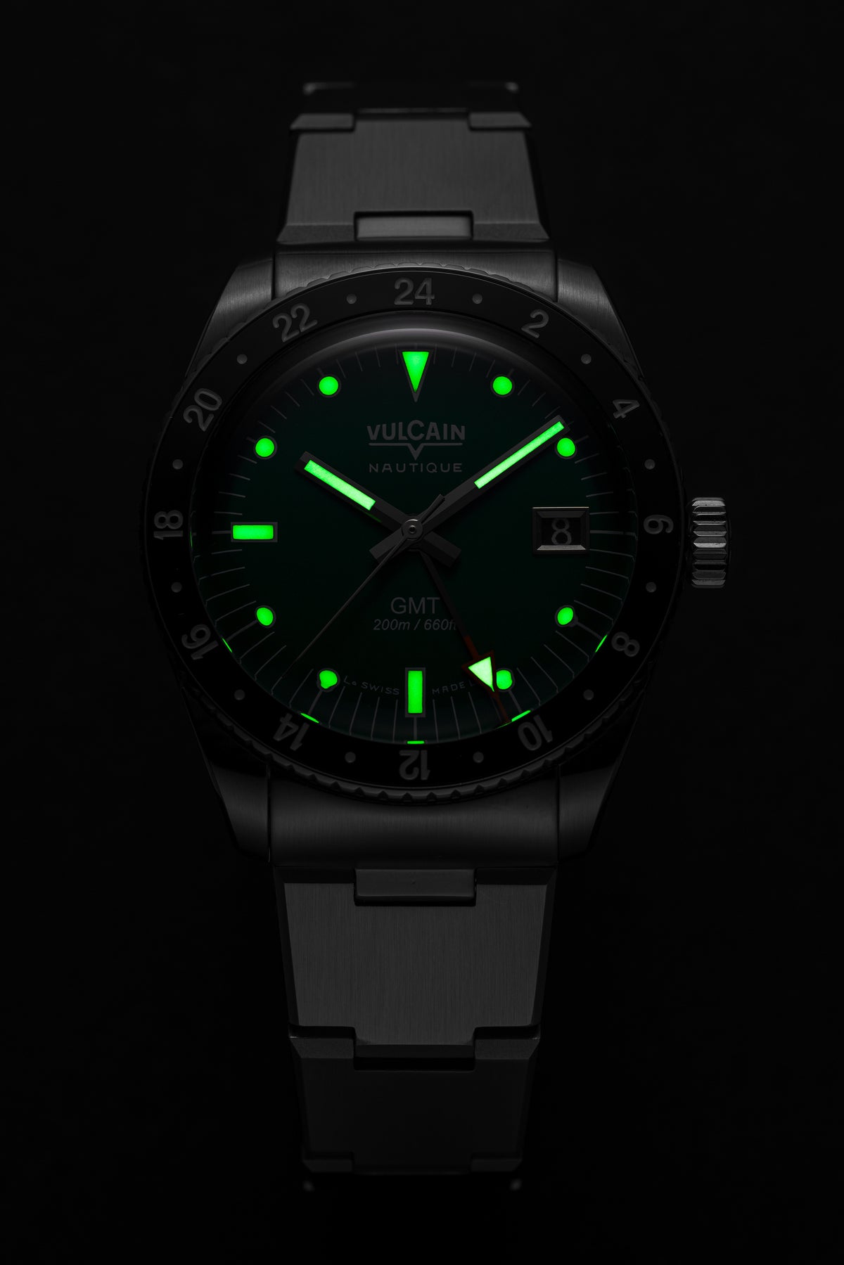 Vulcain Nautique Skindiver GMT Green Limited Edition 680174BN7.BHM286