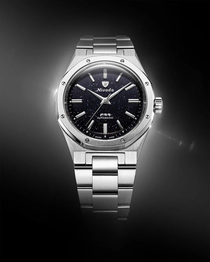 Nivada Grenchen F77 Dark Blue Aventurine MK2 38mm 68047A77