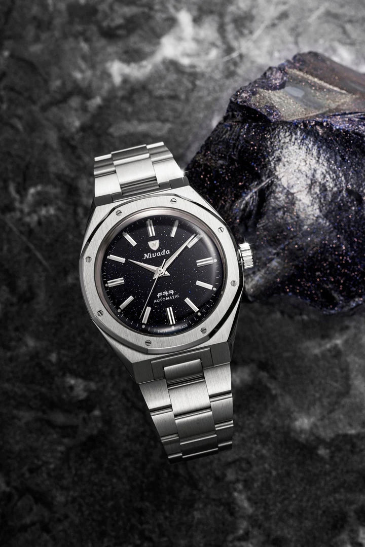 Nivada Grenchen F77 Dark Blue Aventurine MK2 38mm 68047A77