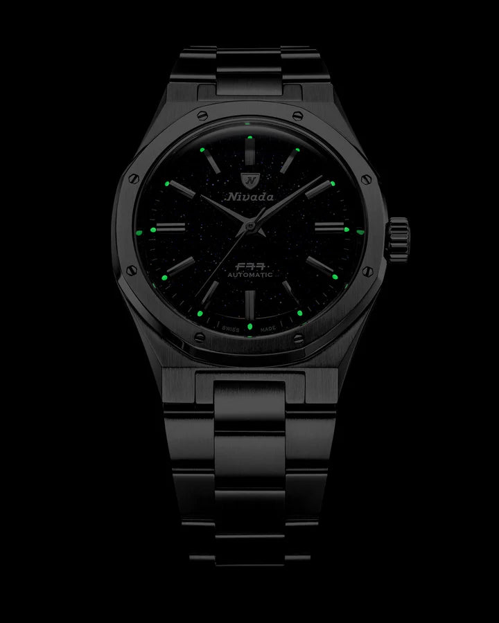 Nivada Grenchen F77 Dark Blue Aventurine MK2 38mm 68047A77