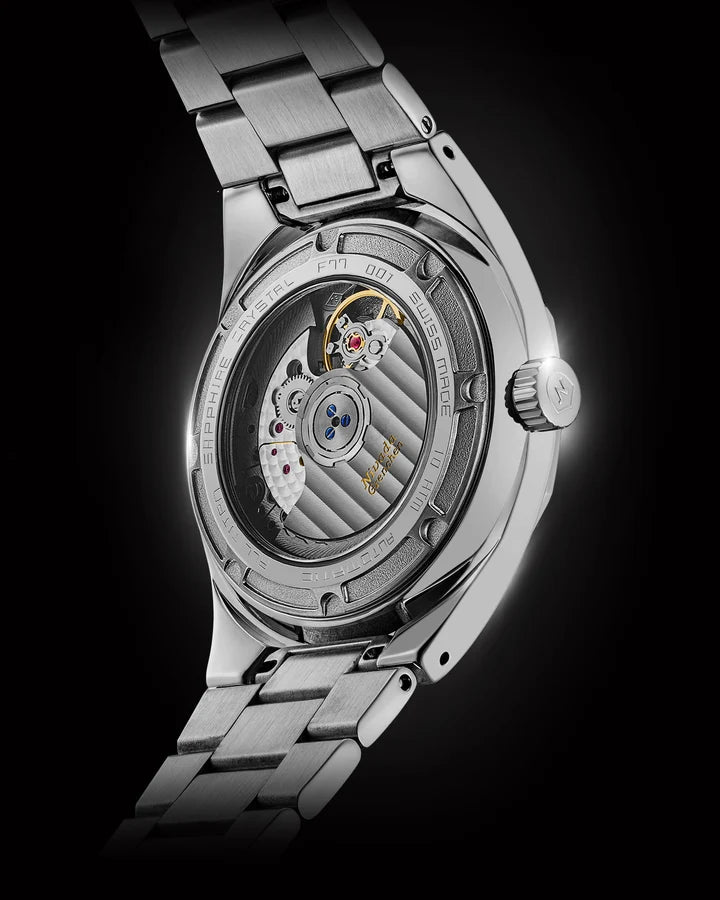 Nivada Grenchen F77 Titanium Meteorite Open Heart MK2 38mm 68052A77