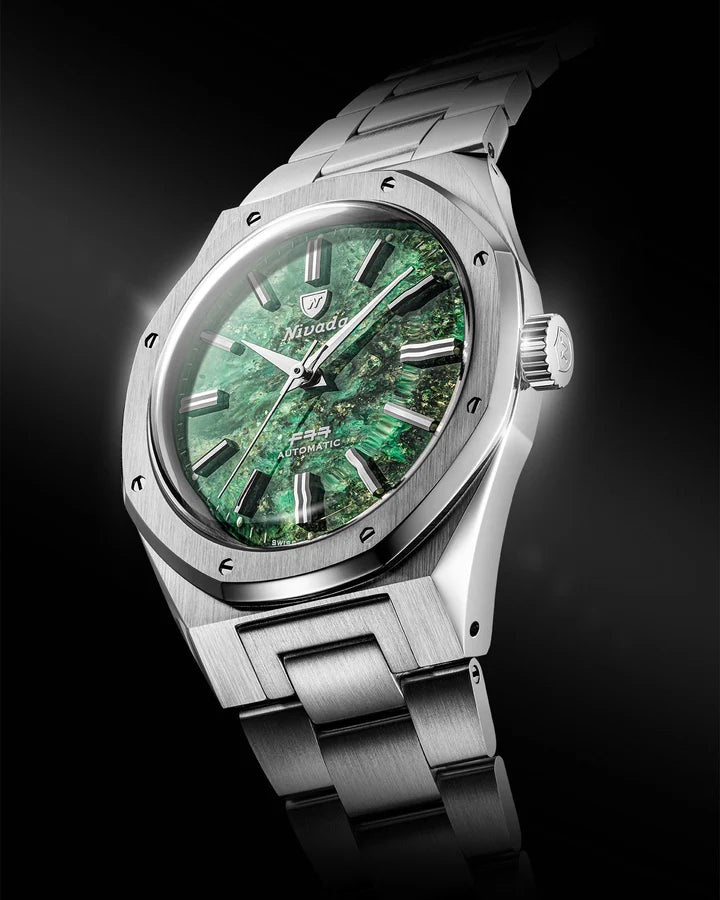 Nivada Grenchen F77 Green Aventurine MK2 38mm 68053A77