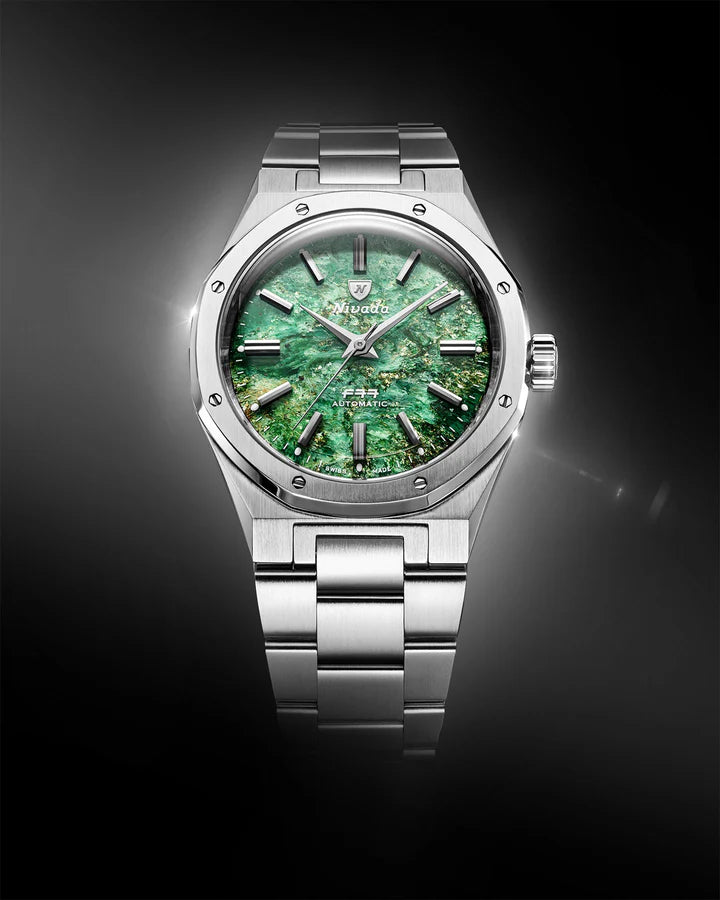 Nivada Grenchen F77 Green Aventurine MK2 38mm 68053A77