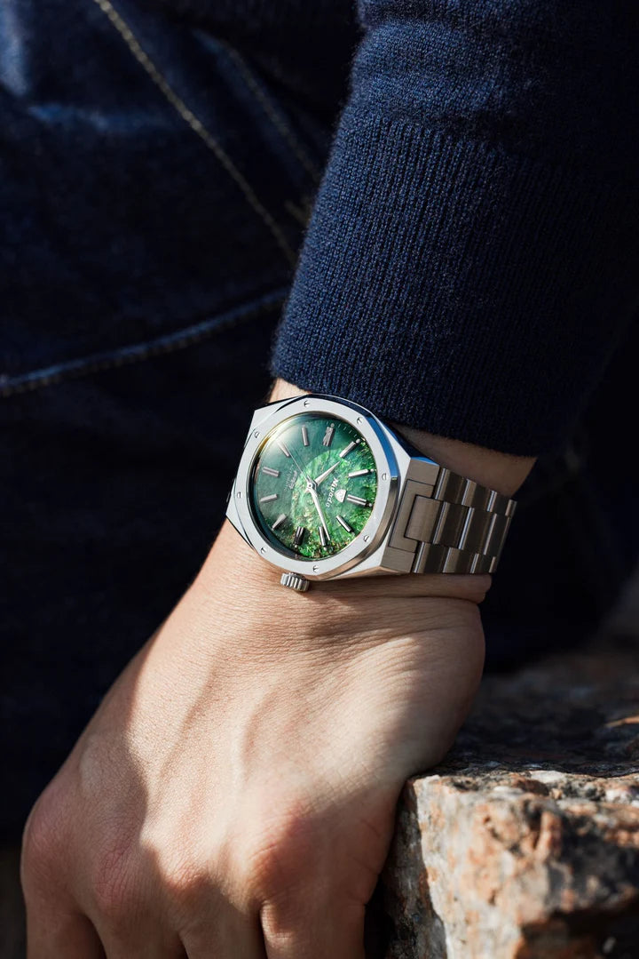 Nivada Grenchen F77 Green Aventurine MK2 38mm 68053A77