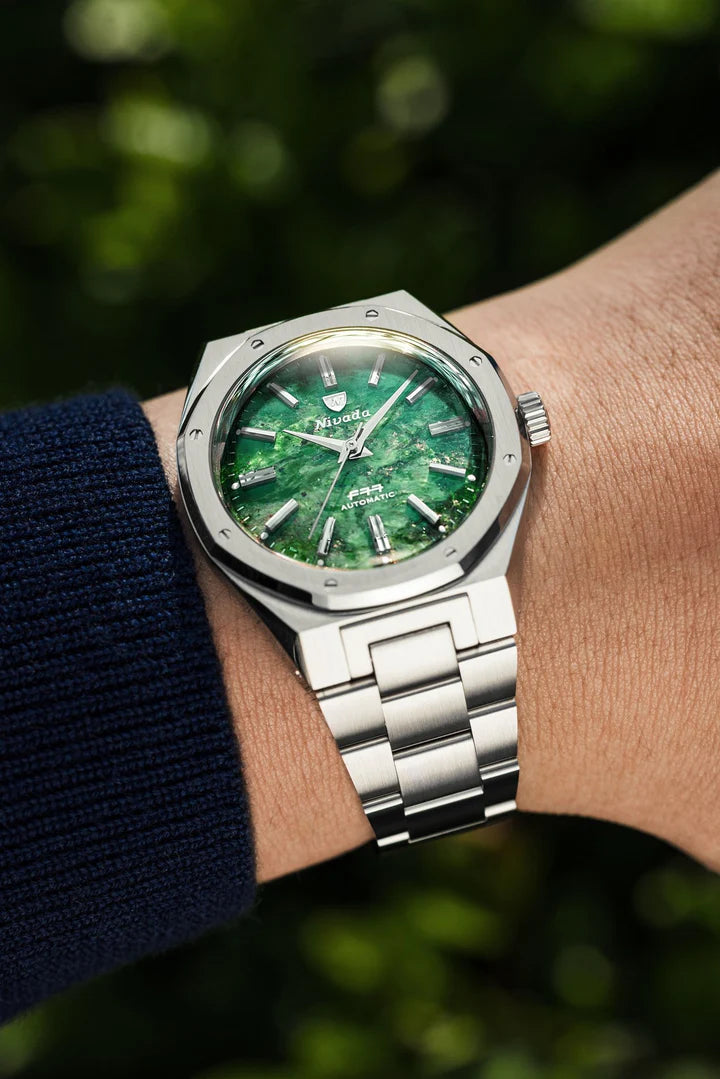 Nivada Grenchen F77 Green Aventurine MK2 38mm 68053A77