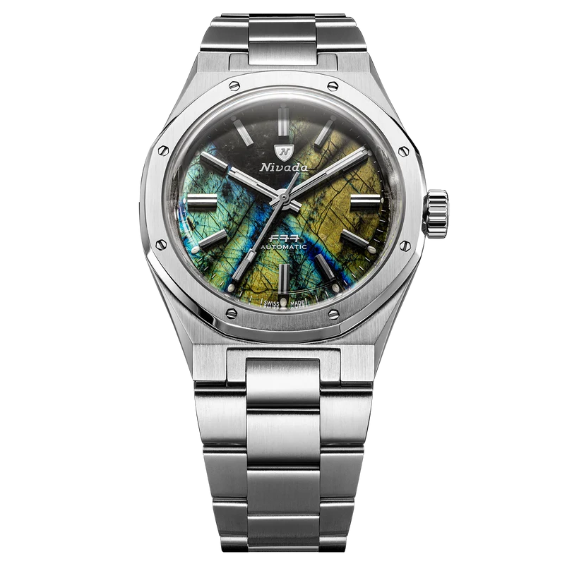 Nivada Grenchen F77 MK2 Labradorite 100 Years 38mm 68054A77