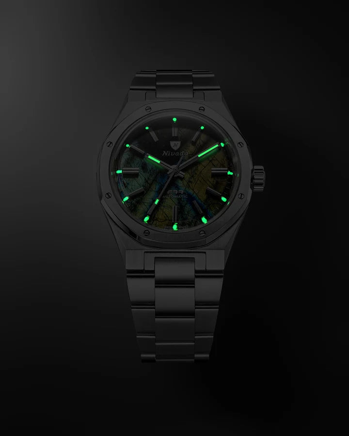 Nivada Grenchen F77 MK2 Labradorite 100 Years 38mm 68054A77