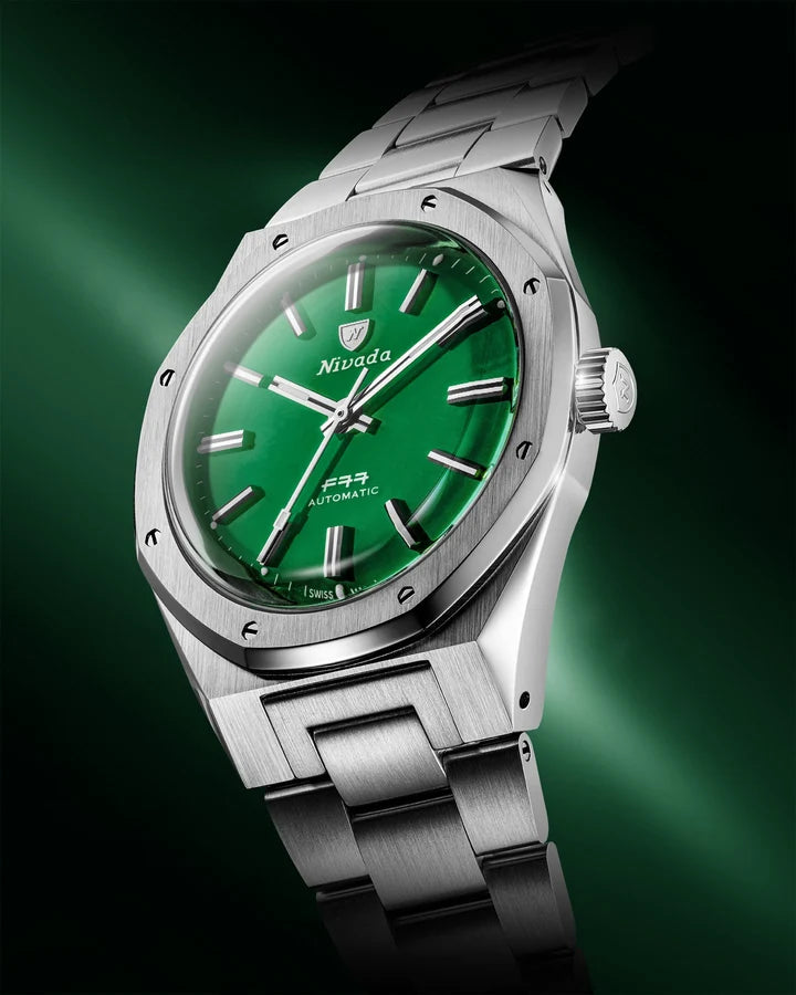 Nivada Grenchen F77 MK2 Jade 100 Years 38mm 68055A77
