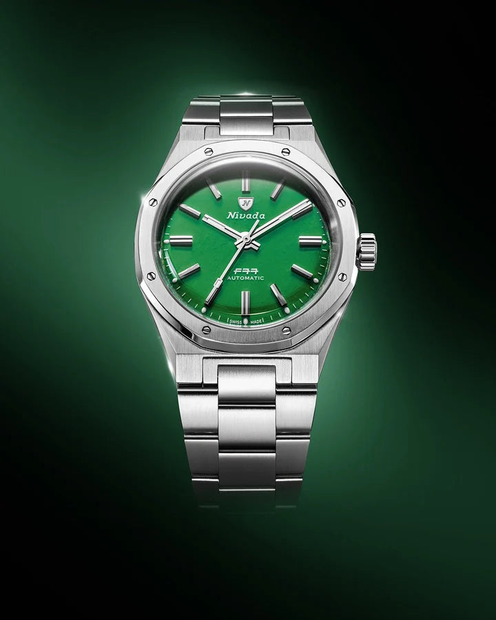 Nivada Grenchen F77 MK2 Jade 100 Years 38mm 68055A77