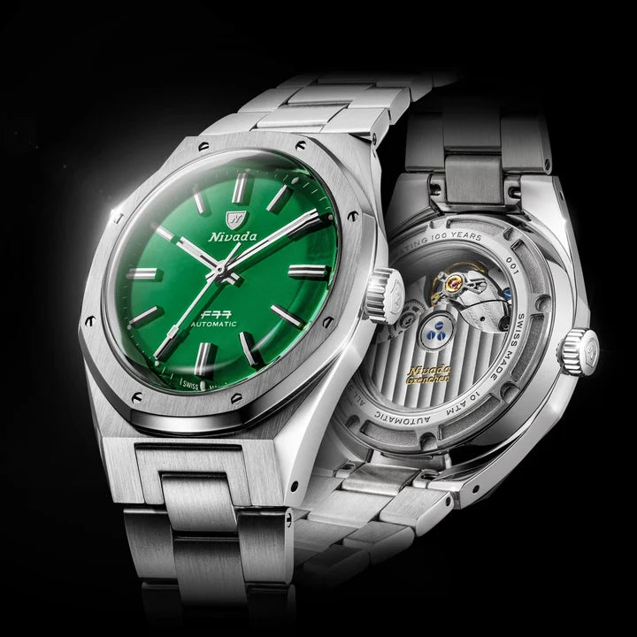 Nivada Grenchen F77 MK2 Jade 100 Years 38mm 68055A77