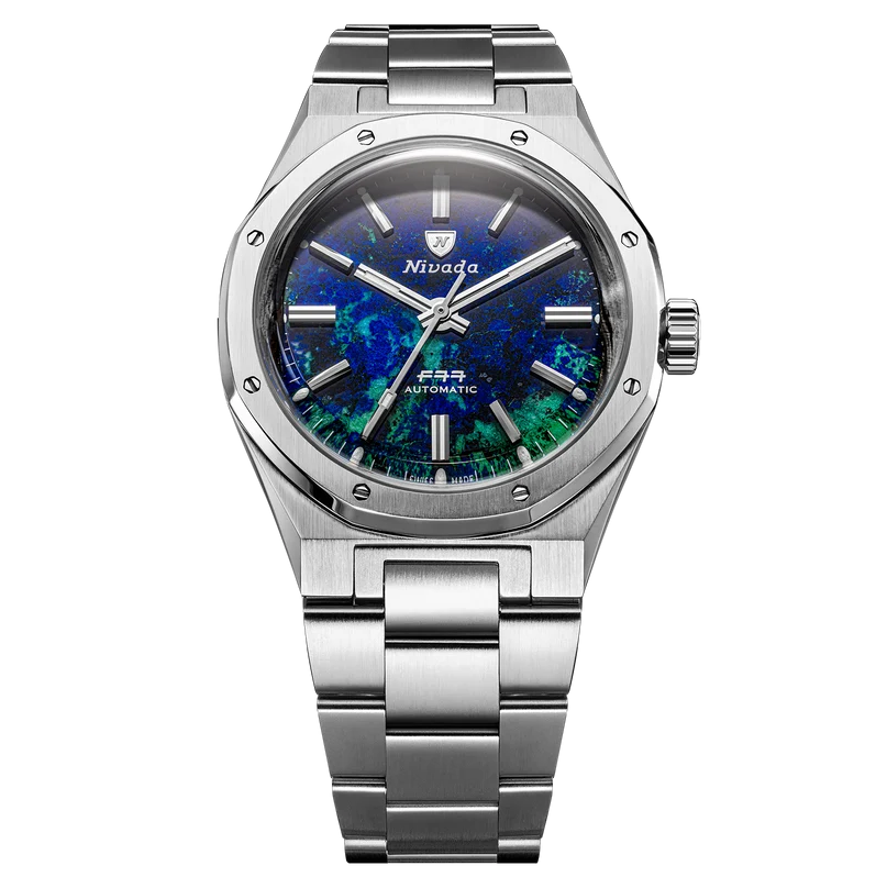 Nivada Grenchen F77 MK2 Azurite 100 Years 38mm 68056A77
