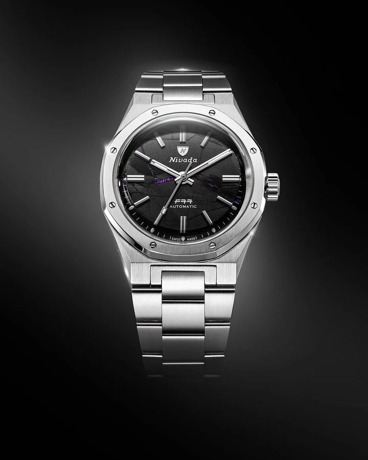 Nivada Grenchen F77 MK2 Shungite Black 100 Years 38mm 68058A77