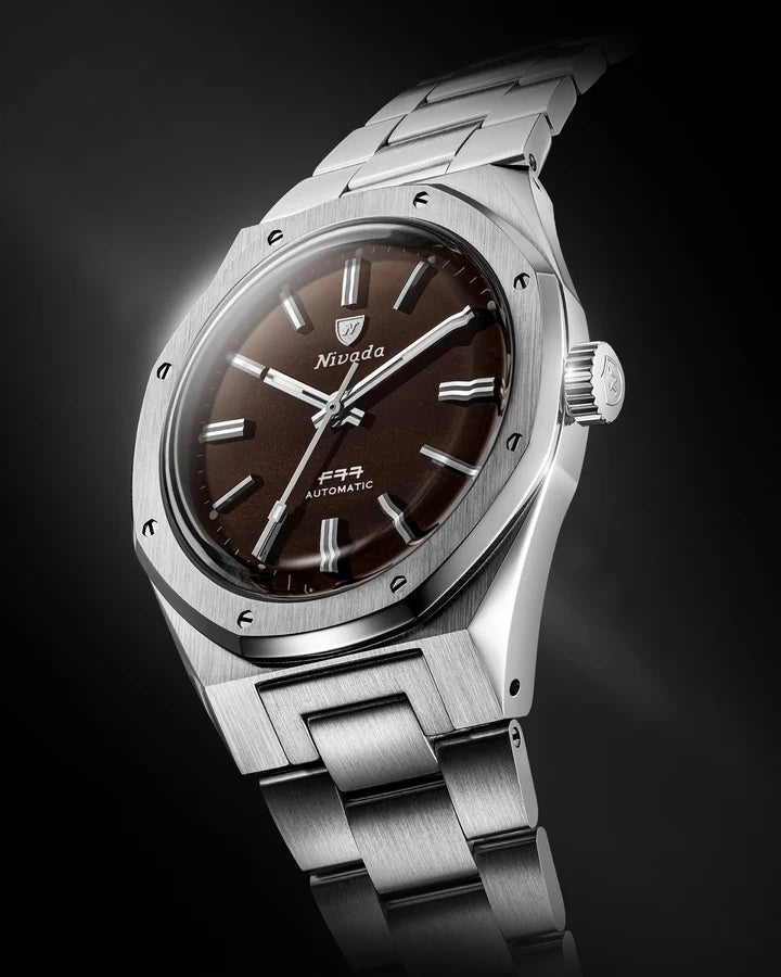 Nivada Grenchen F77 MK2 Smoky Quartz 100 Years 38mm 68060A77