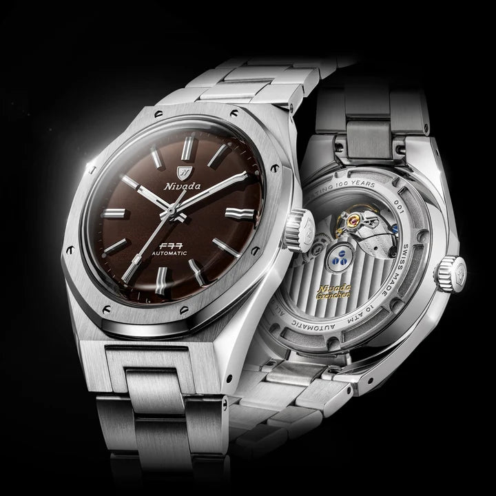 Nivada Grenchen F77 MK2 Smoky Quartz 100 Years 38mm 68060A77