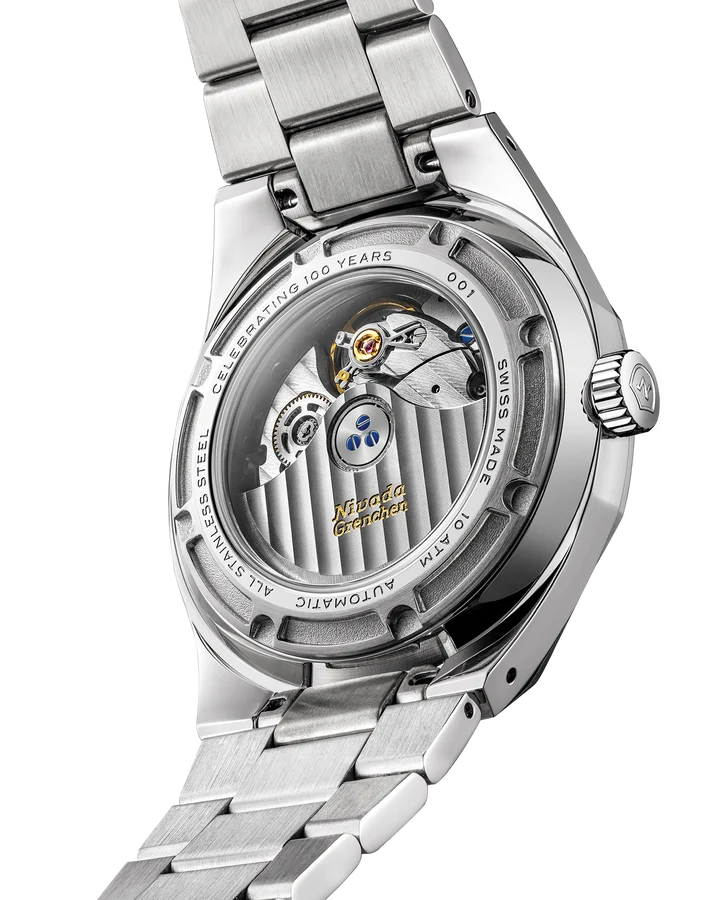 Nivada Grenchen F77 MK2 Smoky Quartz 100 Years 38mm 68060A77