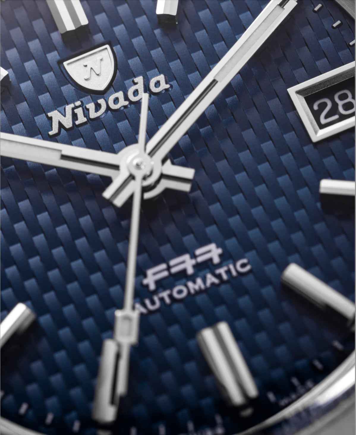 Nivada Grenchen F77 Bleu Date 69001A77