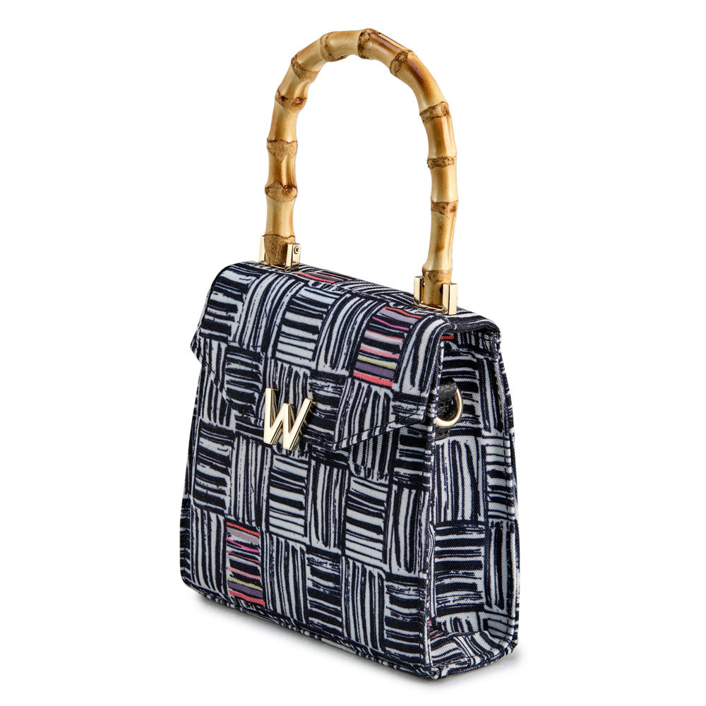 Evie Collection Small Bag with Electic Weave Print