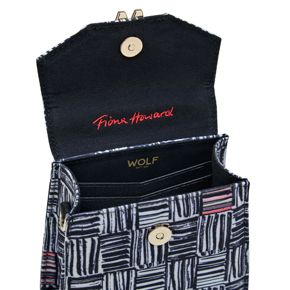 Evie Collection Small Bag with Electic Weave Print