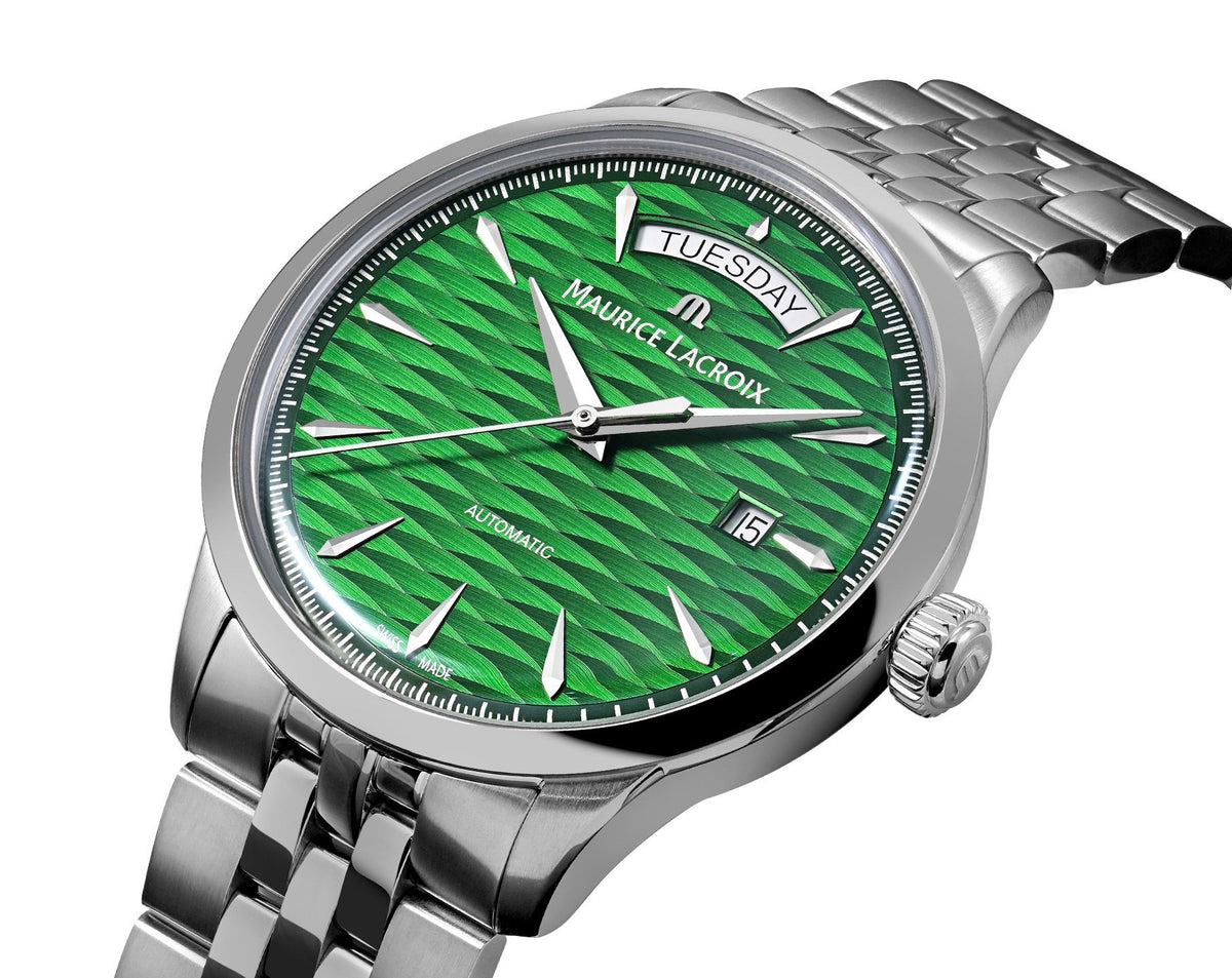 Maurice Lacroix 1975 Automatic Vagues du Jura GMT Limited Edition Green 756058-SS002-630-1