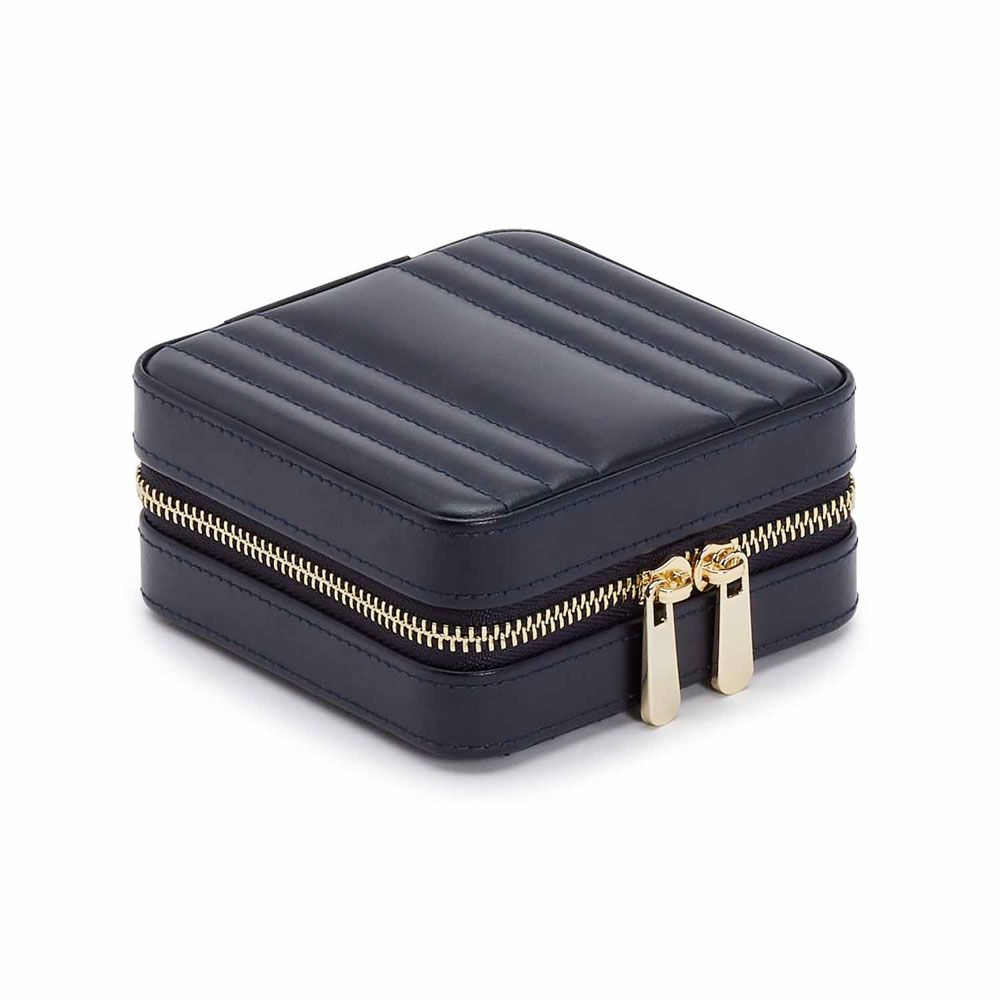 Boîte à bijoux en cuir Wolf 1834 Maria - Bleu Marine 766217