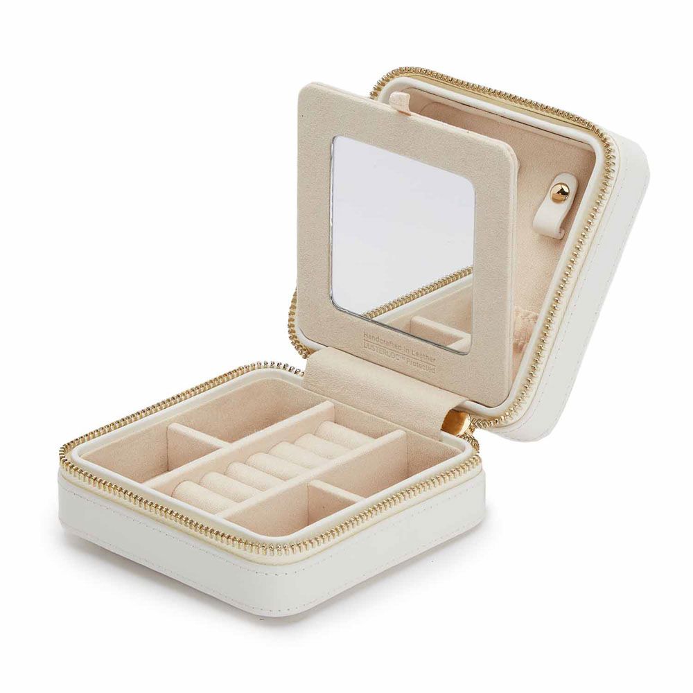 Boîte à bijoux en cuir Wolf 1834 Maria - Blanc 766253