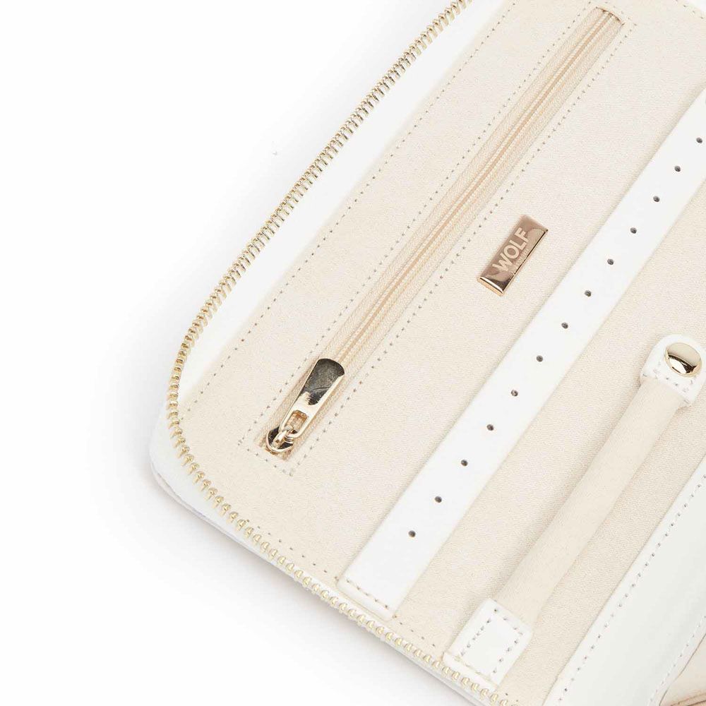 Boîte à bijoux en cuir Wolf 1834 Maria - Blanc 766453