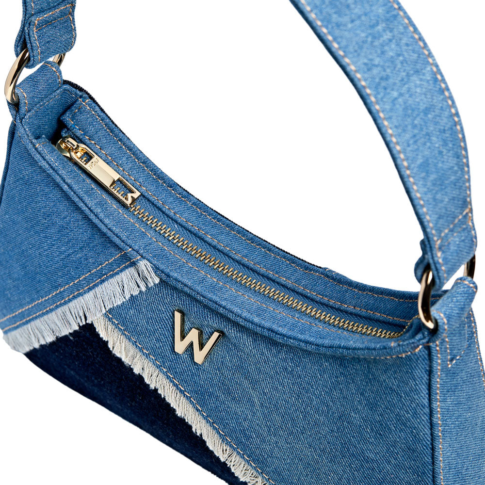 Mimi Swirl Shoulder Bag with Scarf Limited Edition – Patchwork Denim