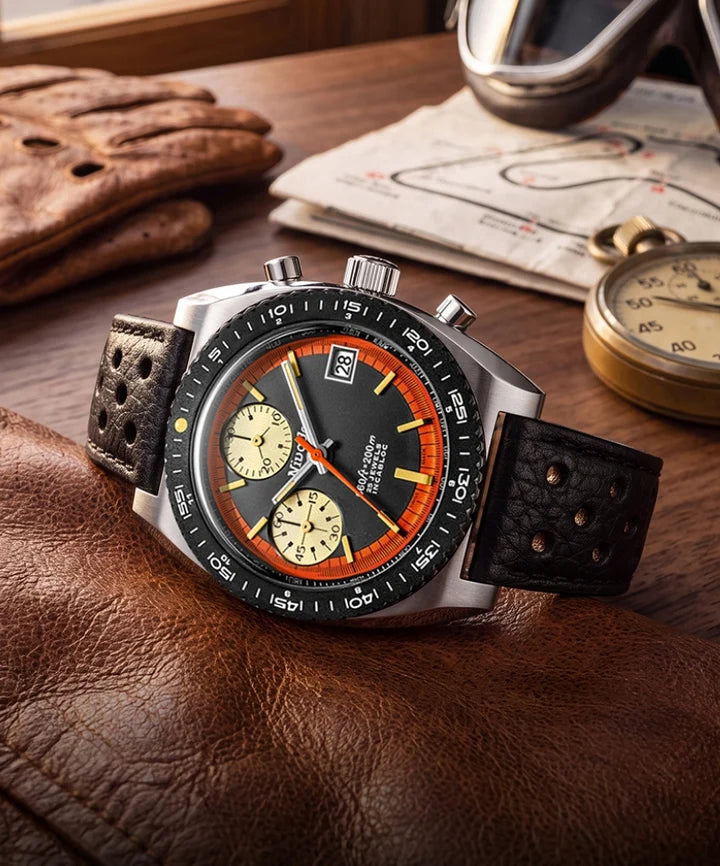 Nivada Grenchen Autochron Orange Automatic 77004A10