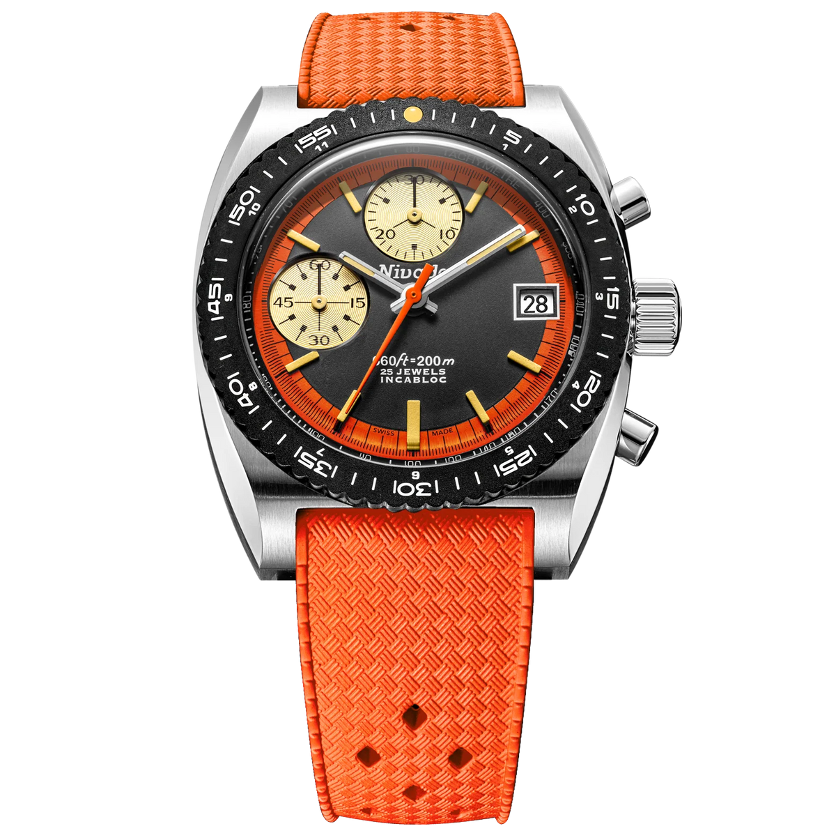 Nivada Grenchen Autochron Orange Automatic 77004A27