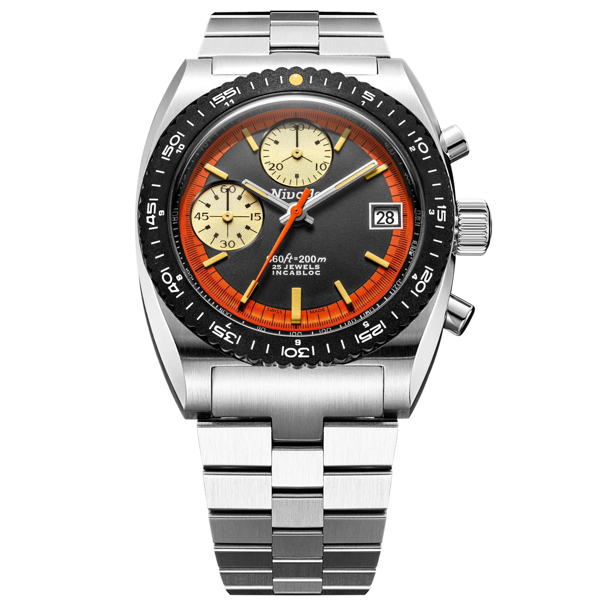 Nivada Grenchen Autochron Orange Automatic 77004A45