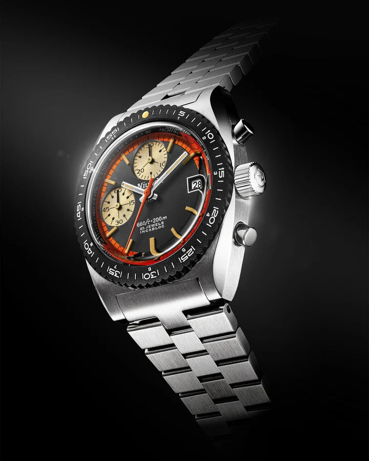 Nivada Grenchen Autochron Orange Automatic 77004A45