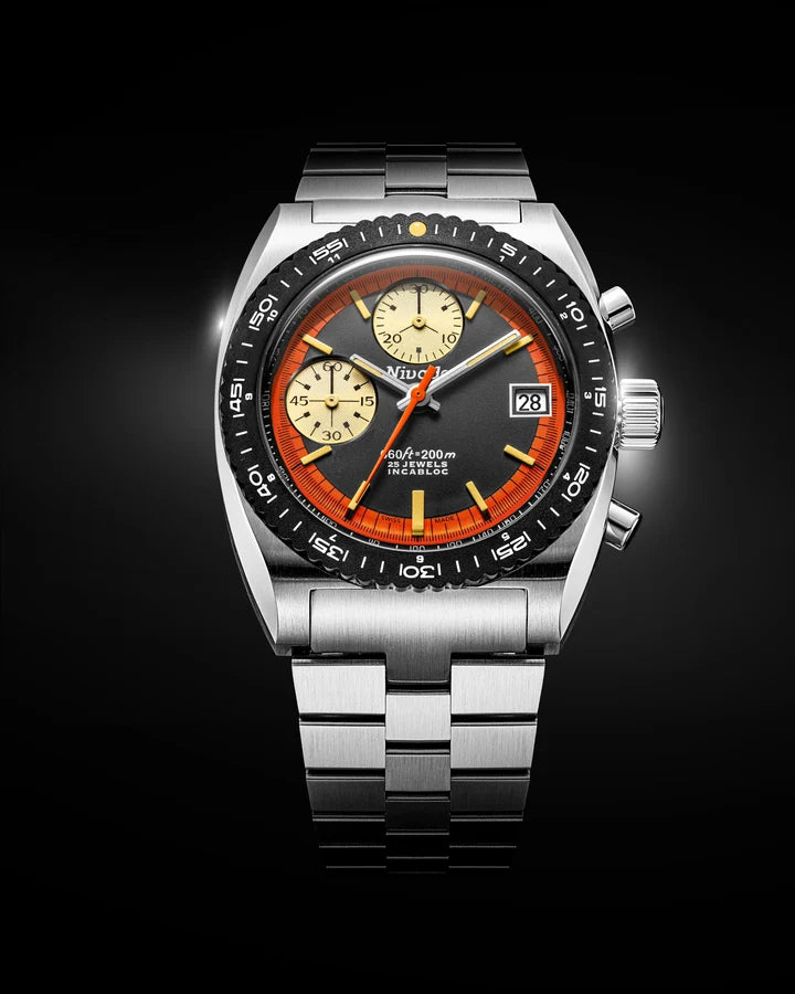 Nivada Grenchen Autochron Orange Automatic 77004A45