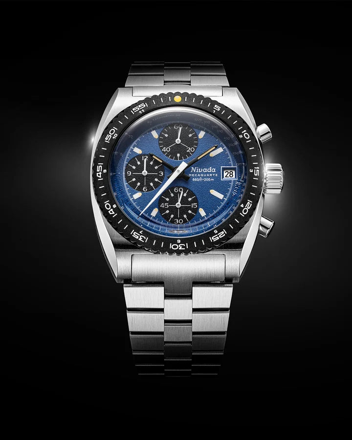 Nivada Grenchen Autochron Blue Mecaquartz 77005Q45