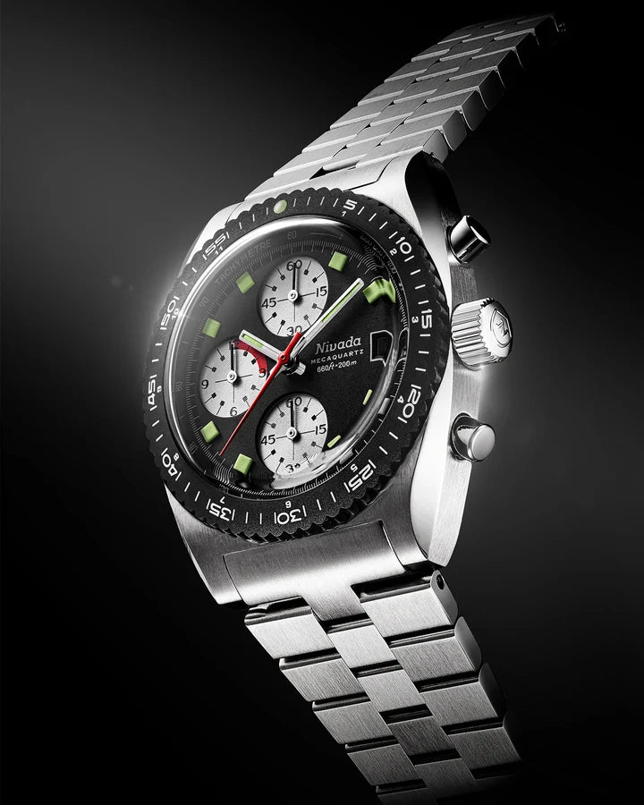 Nivada Grenchen Autochron Reverse Panda Mecaquartz 77007Q45