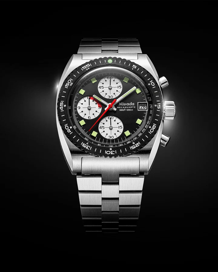 Nivada Grenchen Autochron Reverse Panda Mecaquartz 77007Q45