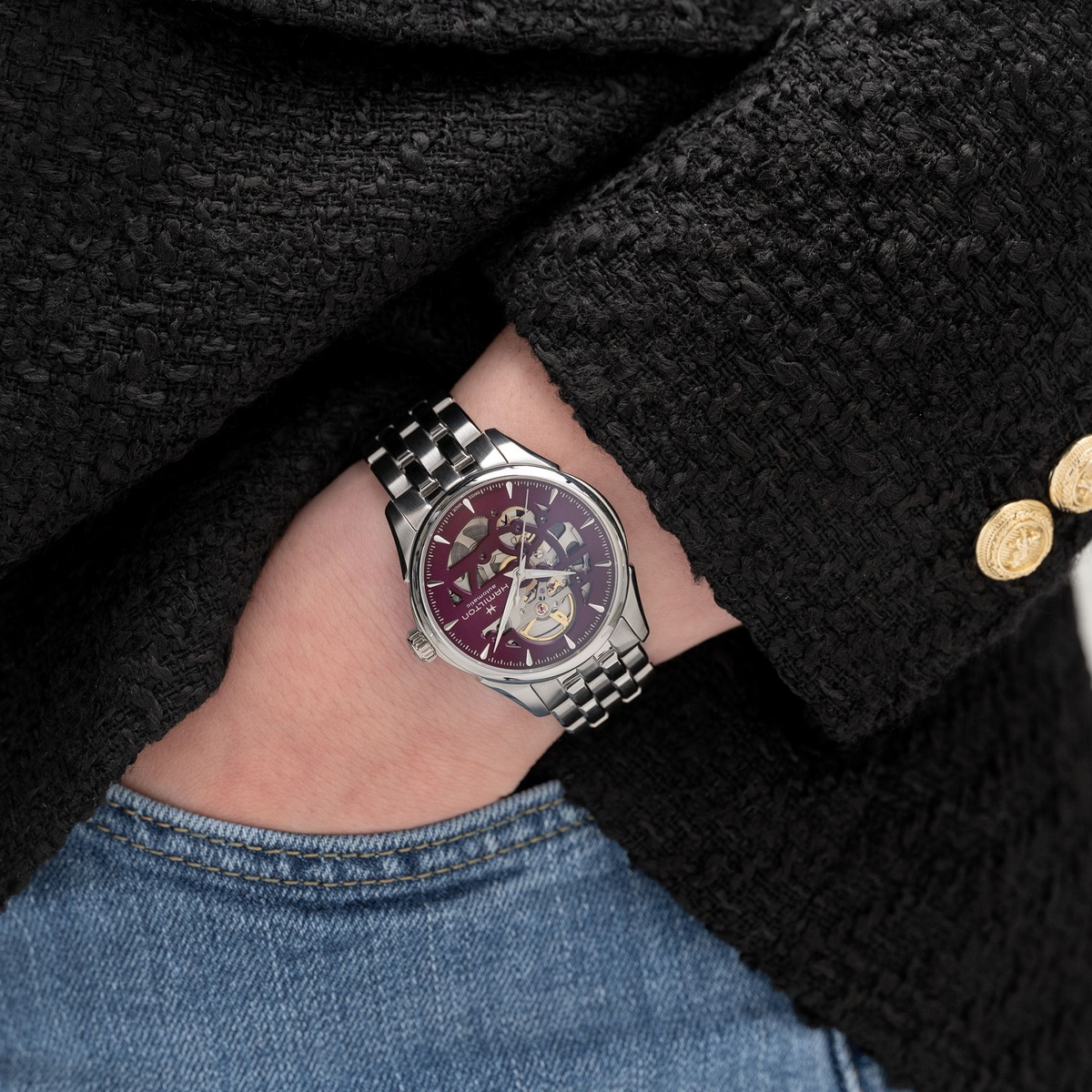 Hamilton Jazzmaster Skeleton Lady Auto 36mm H32265101