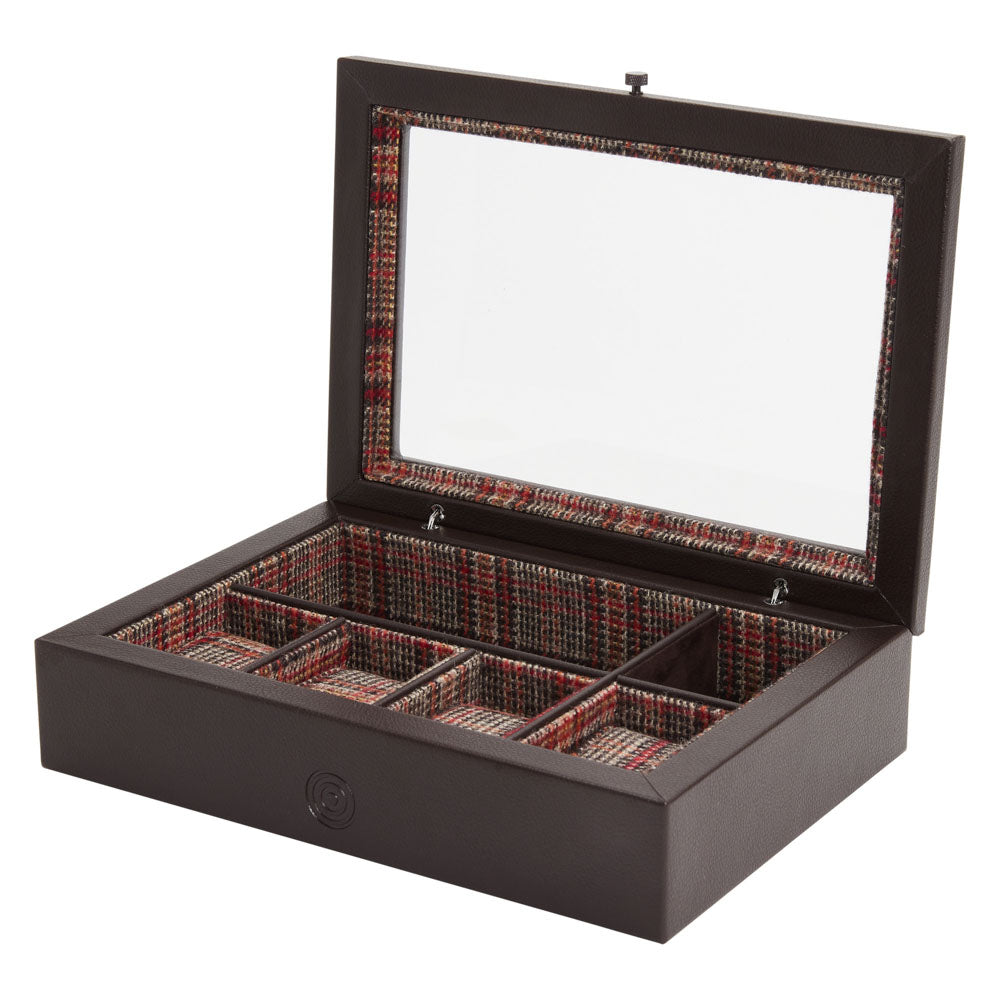 WM Brown 4 Piece Watch Accessory Box