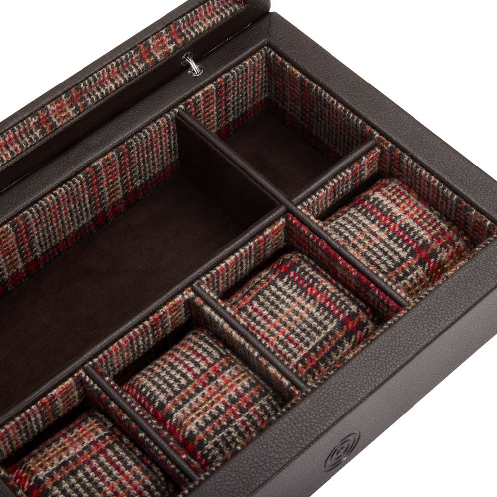 WM Brown 4 Piece Watch Accessory Box