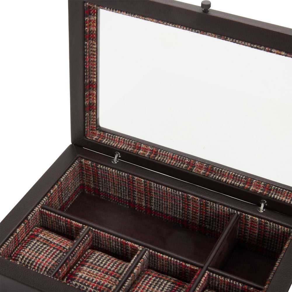 WM Brown 4 Piece Watch Accessory Box