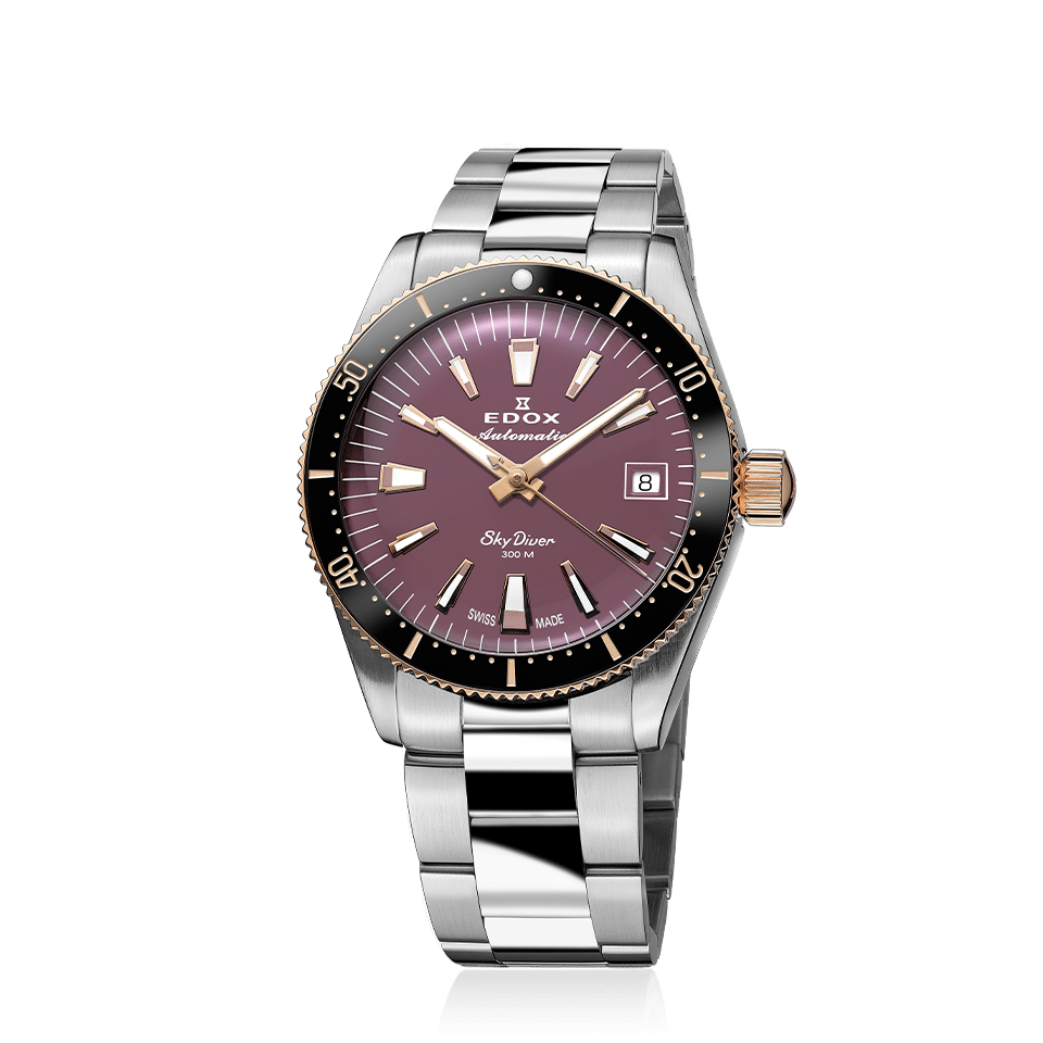 Edox Skydiver Automatic 38mm 80131-357RNRM-VIO