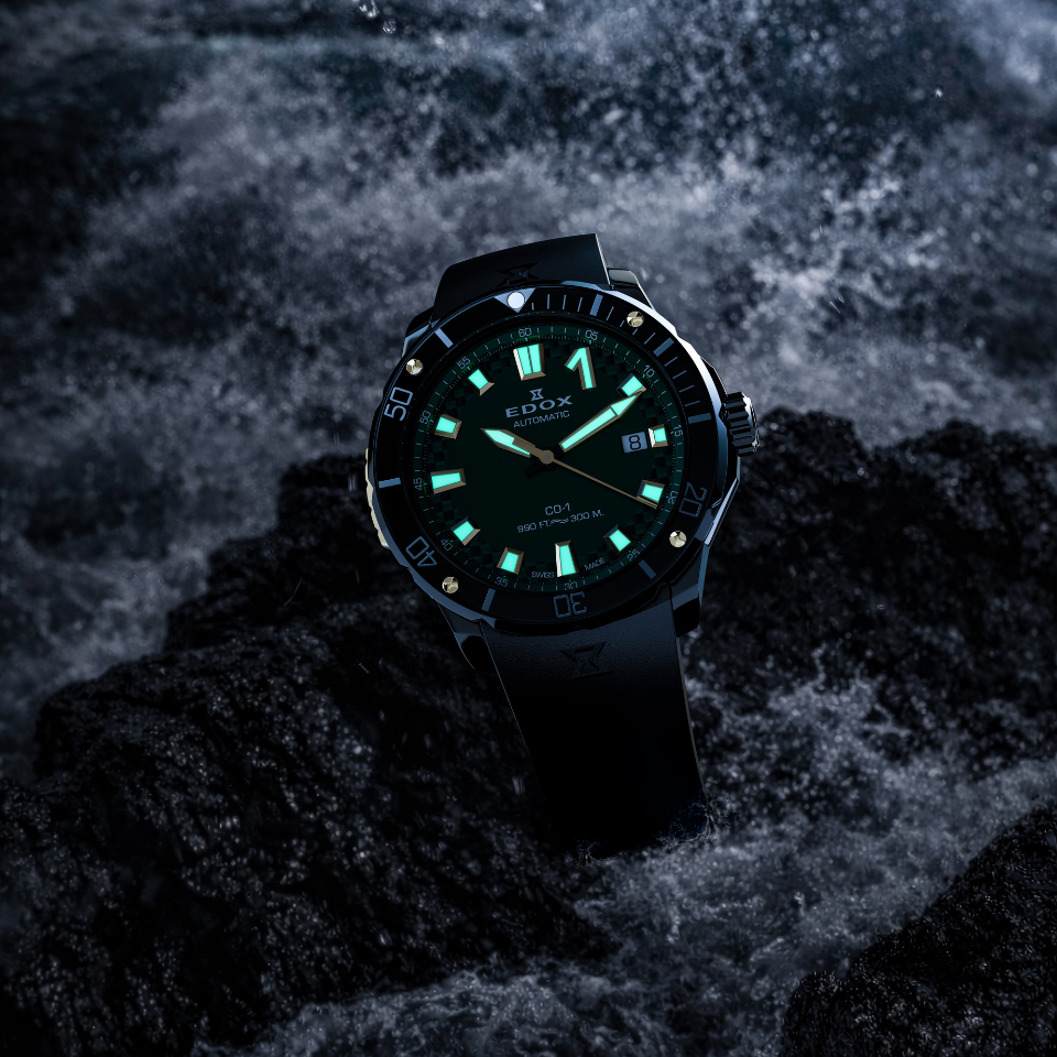 Edox CO-1 Date Automatic 42mm 80137-37GMR-CANR