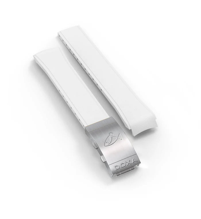Doxa SUB 200T Rubber Strap with Deployment Clasp, White 804.10.23-RUBBB