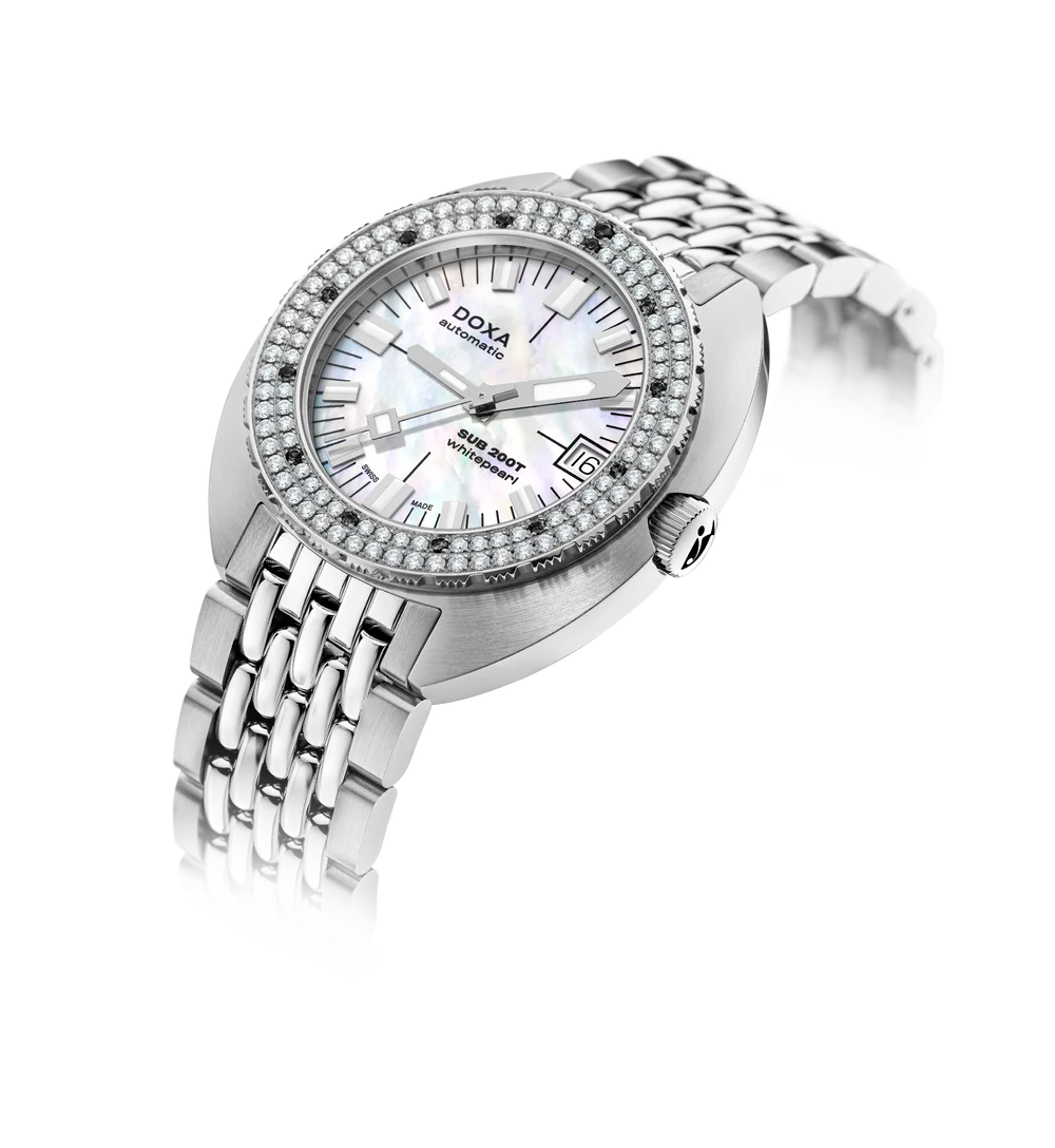 Doxa Sub 200T Diamonds Whitepearl 804.10D.011.10