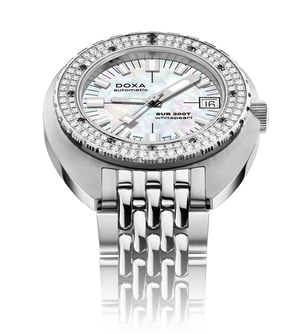 Doxa Sub 200T Diamonds Whitepearl 804.10D.011.10