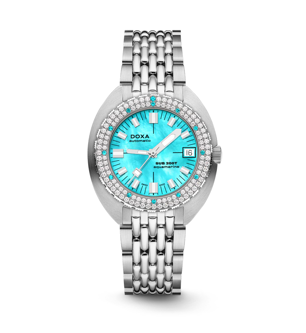 Doxa Sub 200T Diamonds Aquamarine 804.10D.241.10